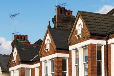Street of terraced houses that could be used as second homes